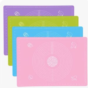 Tappetino per impasto 64x65 con segni di misurazione professionali resistenti all'usura tappetino da forno dai colori brillanti per la cucina di casa e per la preparazione di torte