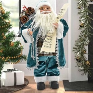 Babbo Natale Classico 60 cm Colore Tiffany Addobbo Natalizio Realistica