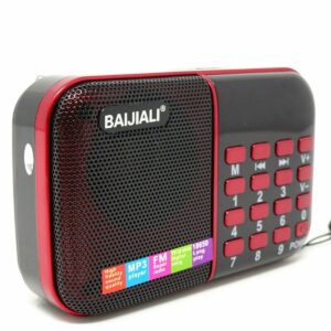 Mini Radio Portatile Radiolina Fm Lettore Mps Usb Microsd Bjl-180