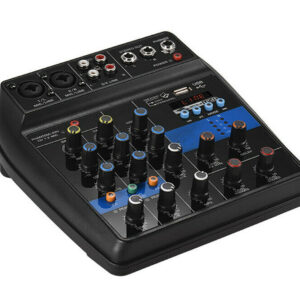Consolle mixer audio professionale 4 canali usb karaoke mic/line mp3 F2-MB