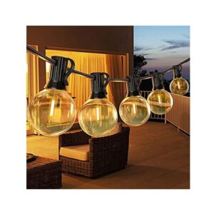 Catena 20 lampadine solari luce calda picchetto batterie ricaricabili l 5,60 mt
