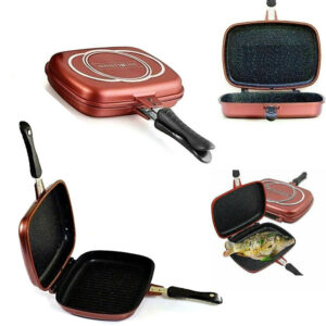 Doppia piastra royalty line cucina 32 cm rivestimento antiaderente marmo df32m
