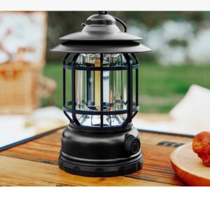 Lampada portatile luce calda regolabile cob led lanterna tocrcia campeggio