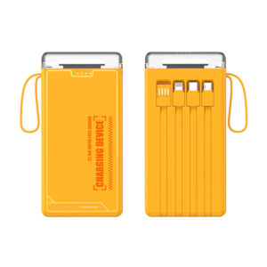 Power Bank 12.000mAh con 4 cavi integrati e torcia LED