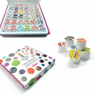 Kit 36 Pure Gel Uv Colorati Lidan Ricostruzione Unghie Nail Art Vasetti 7 Gr