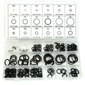 Kit nero guarnizioni rubinetti o'ring 18 misure diverse anelli gommini