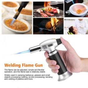Torcia Cucina Accenditore a Torcia per Cucinare, Professionale Cannello Caramellatore Multifunzione a Butano da Cucina
