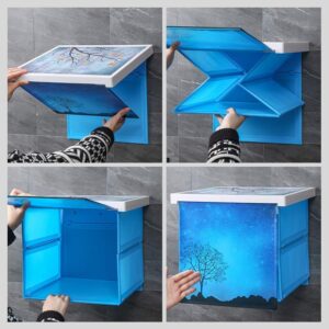 Contenitore pieghevole per bagno doccia murale scatola portaoggetti organizer salvaspazio in tessuto asciutto appendiabiti a parete per bagno cesto portabiancheria