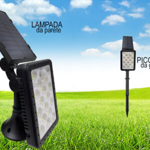 Picchetto Giardino Solare Lampada Esterna Led Applique Luce Fredda TE-B0388