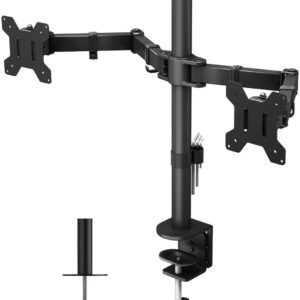 Panca a Doppio Braccio TV ergonomica Monitor LCD Supporto Schermo del Computer Rotazione Doppia inclinazione misure 82cmx50cm