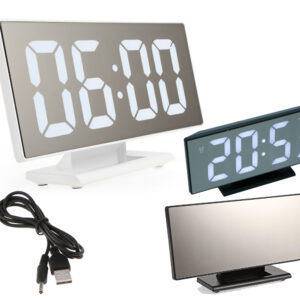 Orologio sveglia termometro digitale da tavolo display specchio lcd