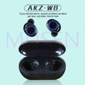 TWS AKZ-W8 Auricolari Senza Fili Bluetooth 5.0 Cuffia Con Microfono Sport Auricolari Wireless con Power Banck