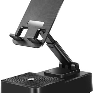 Supporto Portatile Regolabile per Cellulare con Altoparlante Wireless – Rotazione 360°