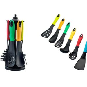 Set utensili da cucina 7 pezzi Multicolore con Espositore Swiss Line