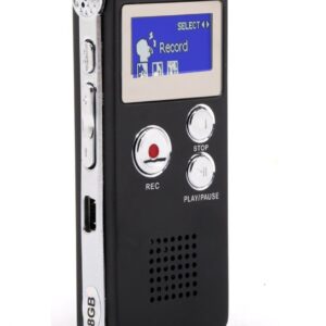 Registratore vocale Monodeal portatile 8gb multifuzione con display