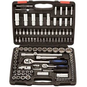 Set professionale 108 pezzi valigetta attrezzi chiavi cricchetto Kit di Attrezzi Meccanici per Auto