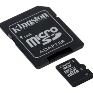Kingston SDC4/8GB Memoria MicroSDHC con Adattatore SD, 8 GB, Class 4