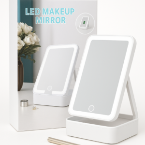 Specchio Trucco con LED Touch– Specchio Make-up Regolabile da Tavolo con Luce Bianca