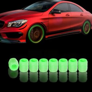 Tappi per valvole auto 10 pezzi per pneumatici fluorescenti per auto tappi per valvole illuminati universali a pressione stabile