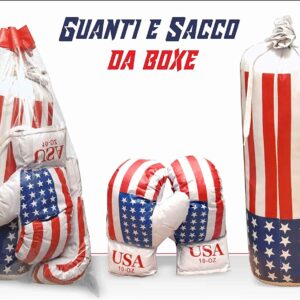 Sacco da pugilato boxe con guantoni per bambini gioco per bambini set completo