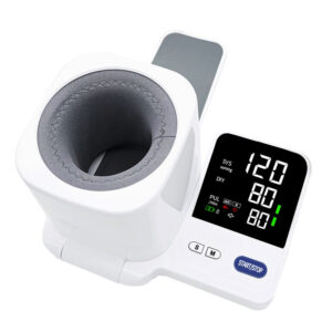 Misuratore di Pressione Automatico da Braccio – Display Digitale LED, Misurazione Rapida e Precisa, Rilevazione Irregolarità del Battito, Cuffia Comfort Regolabile – Per Uso Domestico e Clinico