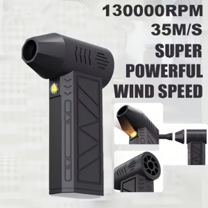 Mini Ventilatore Portatile Turbo Jet 130.000 RPM | Motore Brushless ad Alta Velocità, 3 Livelli