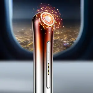 Dispositivo di Bellezza Viso EMS con Microcorrente, Impulso e Luce LED – Assorbimento Potenziato dei Nutrienti, Rassodante e Illuminante – Colore Bronzo