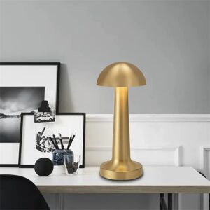 Lampada da tavolo effetto bronzo ricaricabile usb lume luce calda per bar locali