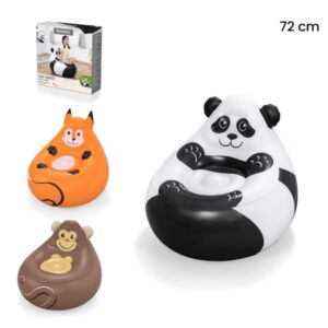 Poltroncina poltrona gonfiabile design animali panda scimmia volpe 72 cm