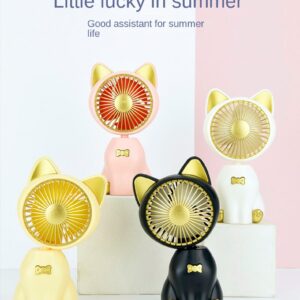 Mini ventilatore ricaricabile portatile a forma di gatto USB ricarica per casa o viaggio