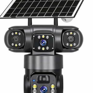 Telecamera di Sicurezza Solare a Basso Consumo con Triplo Obiettivo, PTZ 360° e Allarme Intelligente