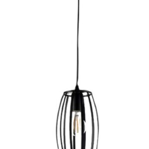 Lampadario soffitto e27 di forma ovale nero portalampada sospensione
