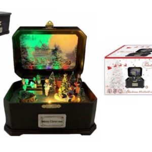 Carillon natalizio scrigno con luce e suono