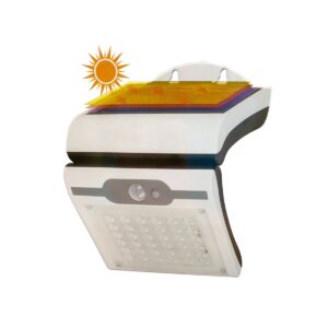 Applique esterno AB-TA173 led 60w pannello solare lucre fredda faro crepuscolare bianco aerbes