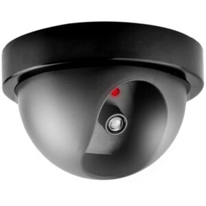 Telecamera di sorveglianza finta a cupola per uso domestico con videocamera di sicurezza a luce rossa lampeggiante per interni per esterni