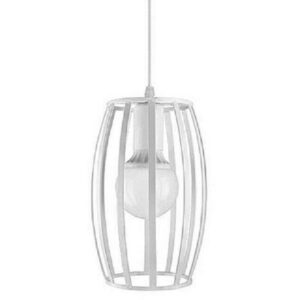 Lampadario soffitto e27 di forma ovale bianco portalampada sospensione