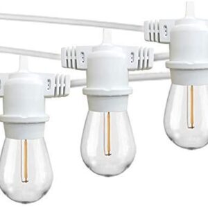 Catena Luminosa Da Esterno Kit Da 10 Lampadine E27 Ip54 220V Doppio Led 10 Metri Per Feste Natale Giardino Bianche