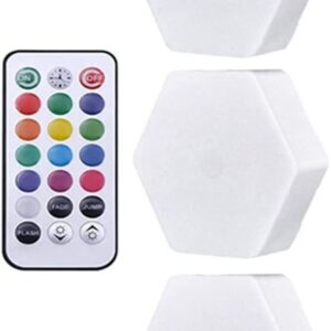 Lampada da parete a led esagonale rgb remoto control night light