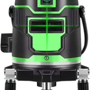 Livella laser multilinea a raggio verde laser autolivellante automatico quattro linee verticali e una orizzontale con punto a piombo base girevole a 360 ° modalità inclinazione e esterno