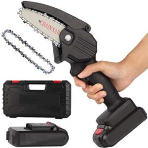 Mini elettrosega a batteria 24v motosega sega elettrica tagliarami 4 pollici più valigetta