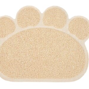 Tappetino antiscivolo animali igienico lettiera cane gatti 30x40 forma zampa beige