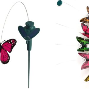 Set di 2 farfalle fluttuanti a energia solare farfalla volante ad energia solare girasole cortile giardino