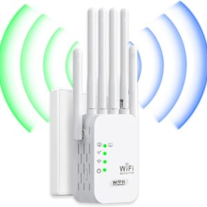 Ripetitore WiFi 300 Mbps 3-in-1 con 6 Antenne, Copertura fino a 1200 m²