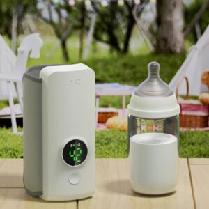 Scaldabiberon Portatile USB con Display Digitale – 6 Livelli di Temperatura – Isolamento Termico per Viaggi e Auto