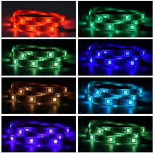 STRISCIA LED 5050RGB LUCE MULTICOLORE 5M + CONTROLLER E ALIMENTATORE