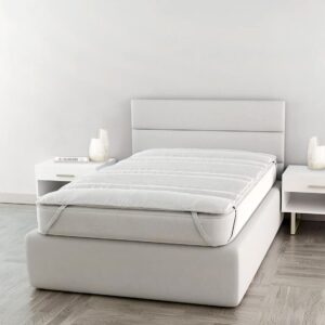 Topper Correttore per Materasso in Morbida Microfibra - Traspirante e Antiacaro - Misura Matrimoniale 165x200 cm
