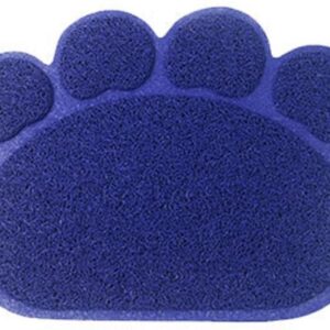 Tappetino antiscivolo animali igienico lettiera cane gatti 30x40 forma zampa blu