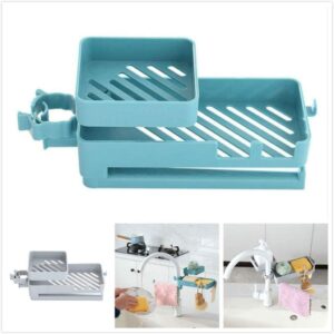 Organizer Contenitore Spugne e Accessori da Cucina -Fissaggio Rubinetto