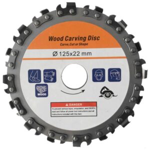 Smerigliatrice in acciaio inossidabile da 125 mm a 16 denti disco per la lavorazione del legno scanalatrice per catene disco da taglio per intaglio del legno per smerigliatrice angolare da 5 pollici carving shaping cutting