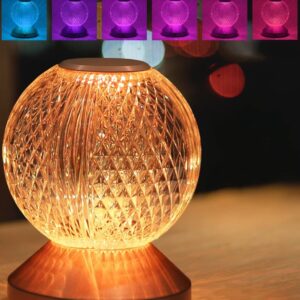 Lampada da comodino rgb a forma di paralume cambio colore touch lampada da tavolo ricaricabile
